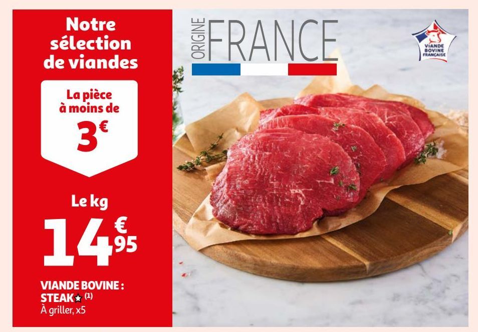 VIANDE BOVINE : STEAK