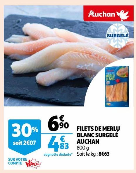 FILETS DE MERLU BLANC SURGELÉ AUCHAN