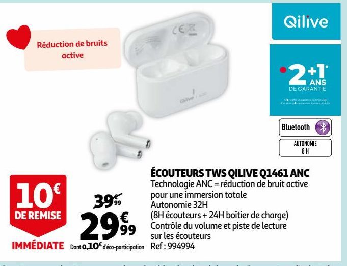 ÉCOUTEURS TWS QILIVE Q1461 ANC