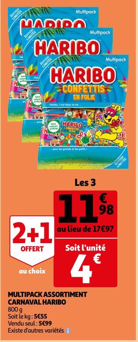 MULTIPACK ASSORTIMENT CARNAVAL HARIBO