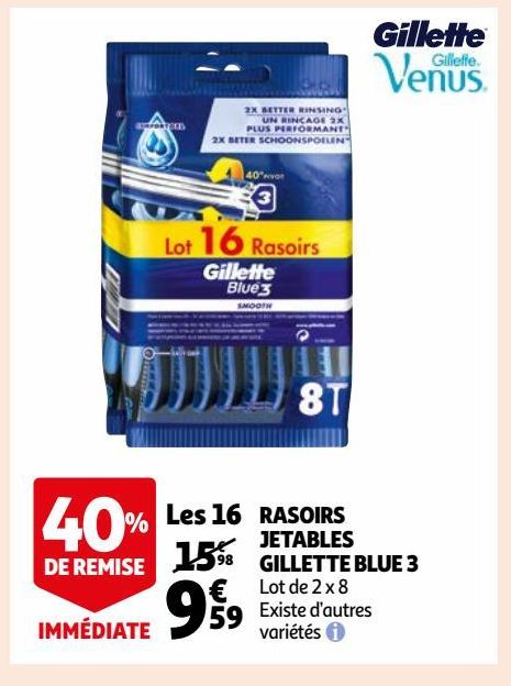 RASOIRS JETABLES GILLETTE BLUE 3