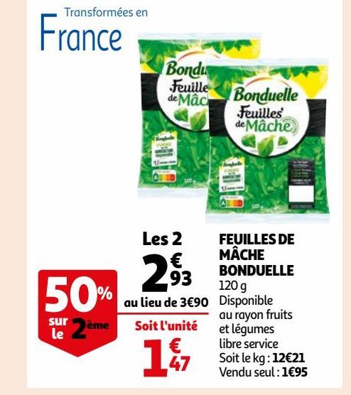 FEUILLES DE MÂCHE BONDUELLE