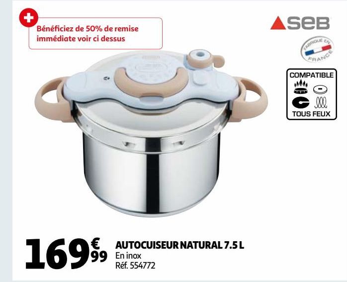 AUTOCUISEUR NATURAL 7.5 L