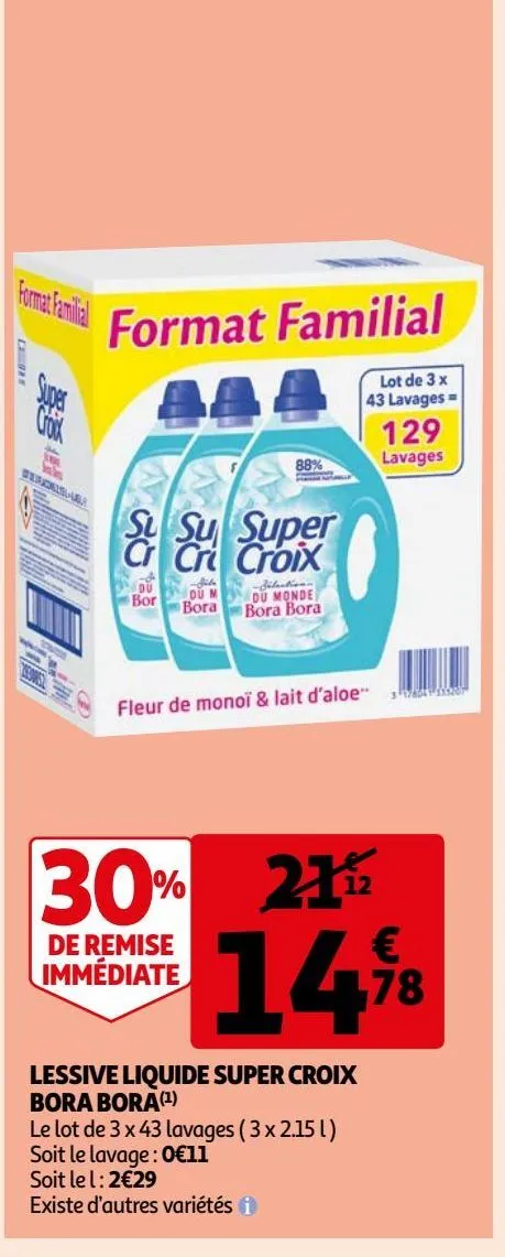 lessive liquide super croix bora bora