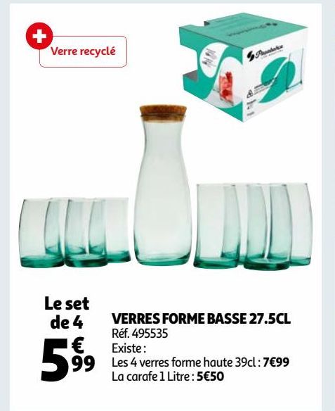 VERRES FORME BASSE 27.5CL