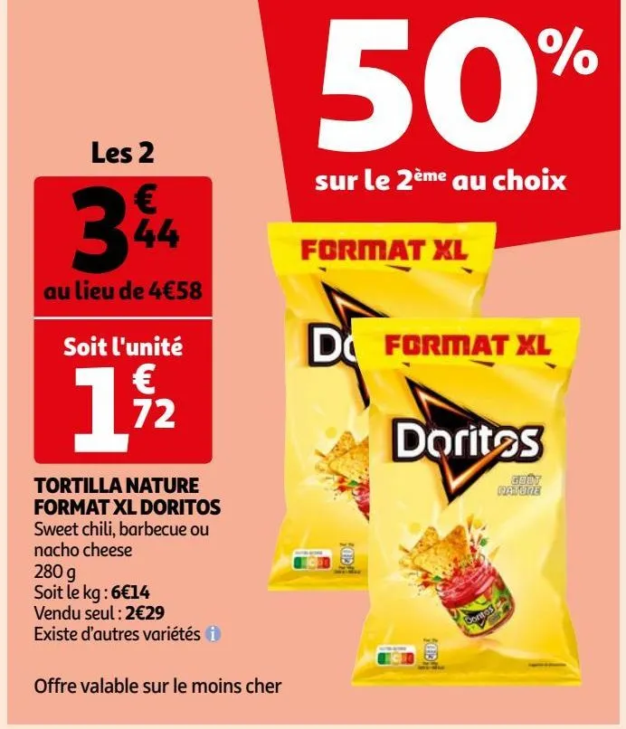 tortilla nature format xl doritos