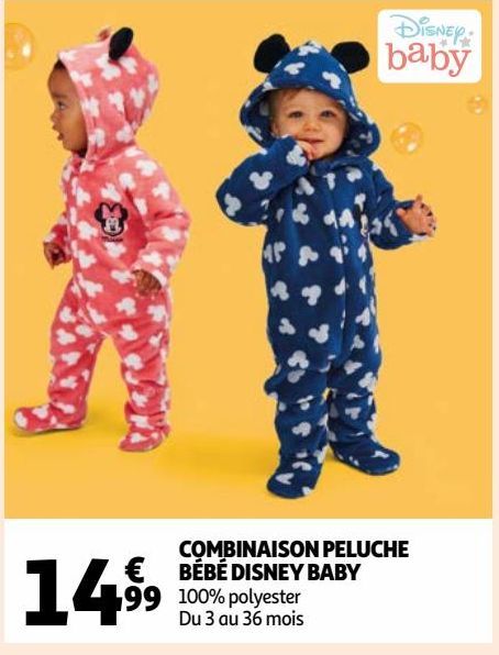 COMBINAISON PELUCHE BÉBÉ DISNEY BABY