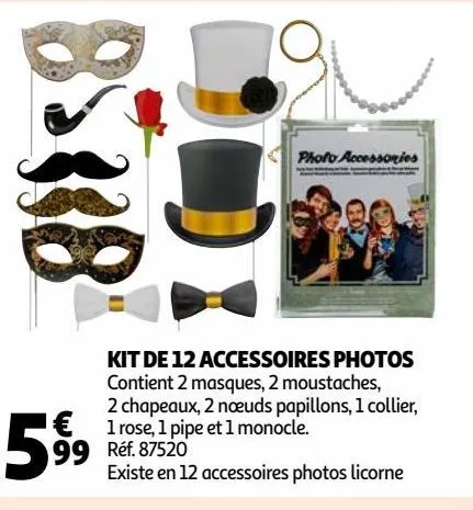 kit de 12 accessoires photos