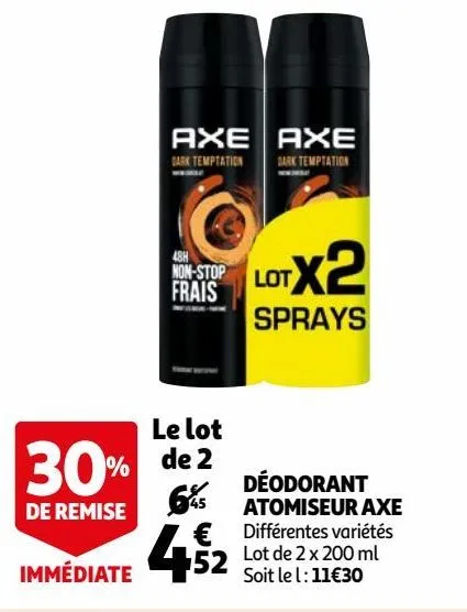 déodorant atomiseur axe