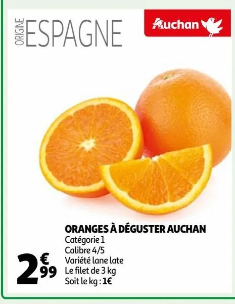 oranges à déguster auchan