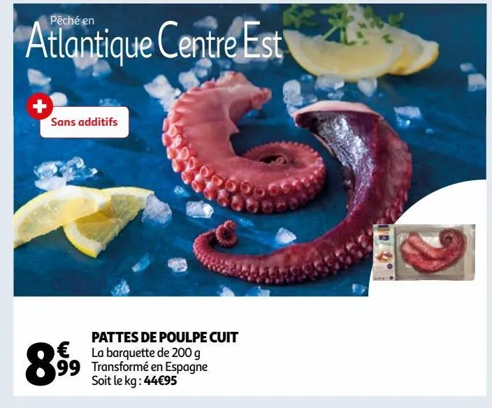 pattes de poulpe cuit