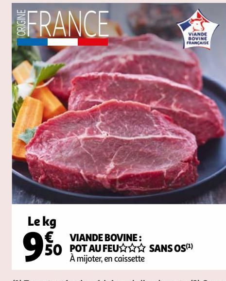 VIANDE BOVINE : POT AU FEU SANS OS