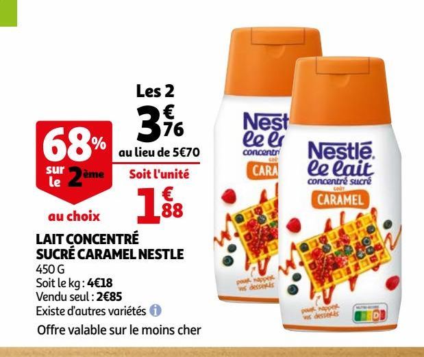 LAIT CONCENTRÉ SUCRÉ CARAMEL NESTLE