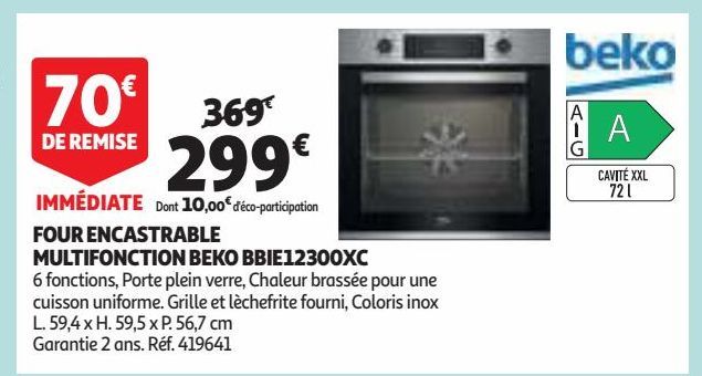 FOUR ENCASTRABLE MULTIFONCTION BEKO BBIE12300XC