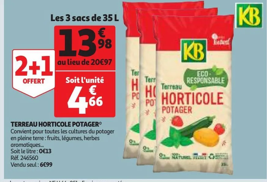 terreau horticole potager