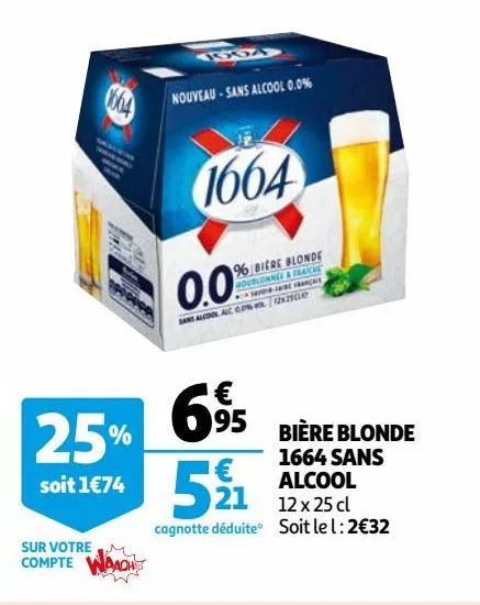 bière blonde 1664 sans alcool