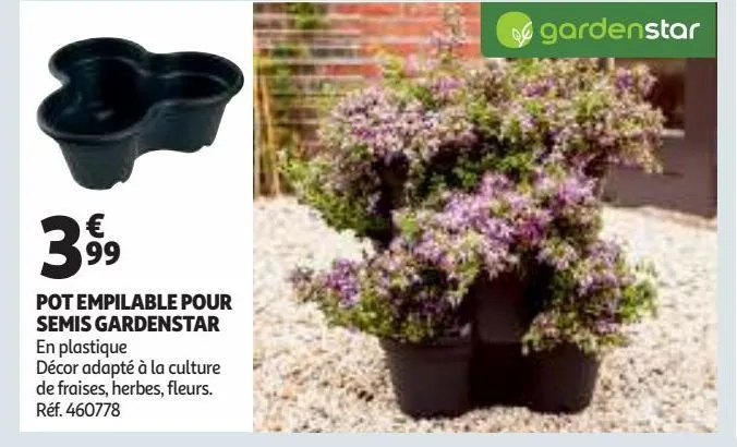 pot empilable pour semis gardenstar