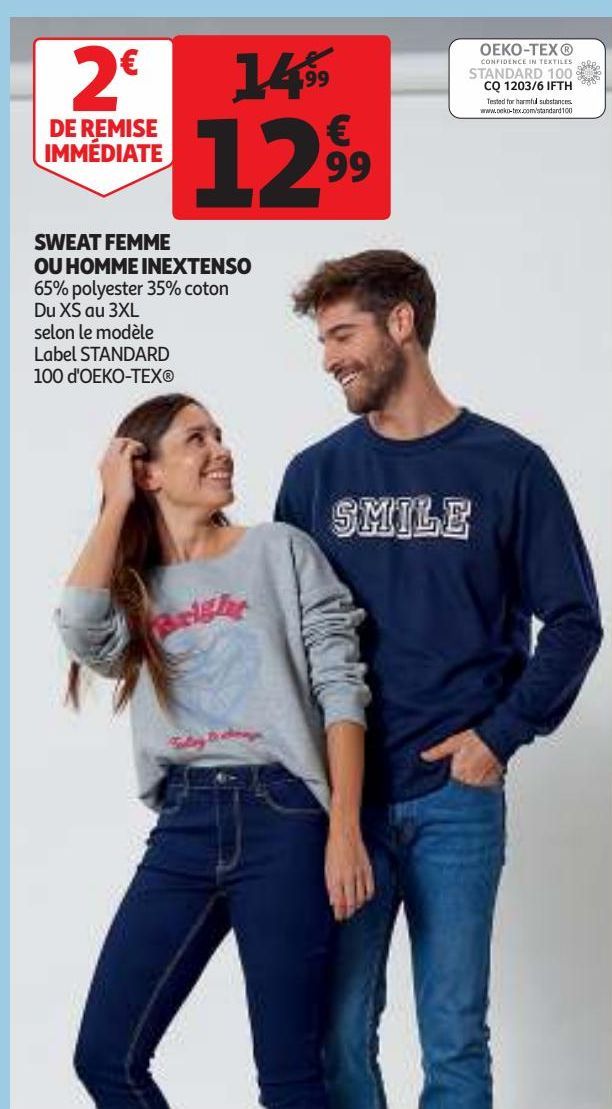 SWEAT FEMME OU HOMME INEXTENSO