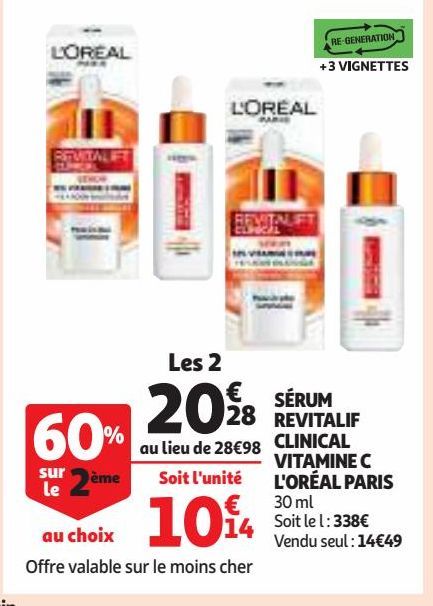 SÉRUM REVITALIF CLINICAL VITAMINE C L'ORÉAL PARIS