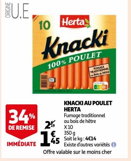 KNACKI AU POULET HERTA