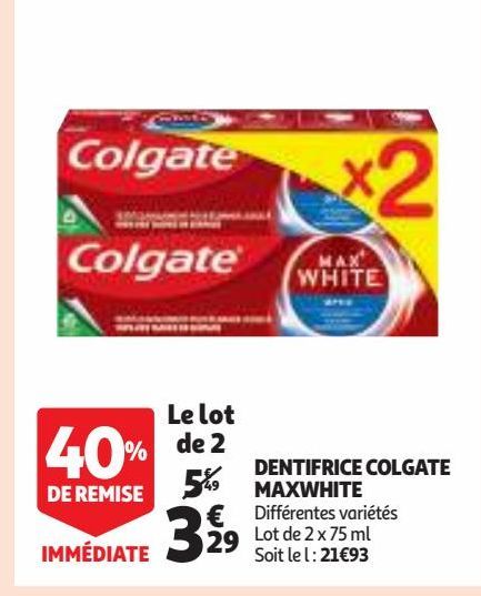 DENTIFRICE COLGATE MAXWHITE