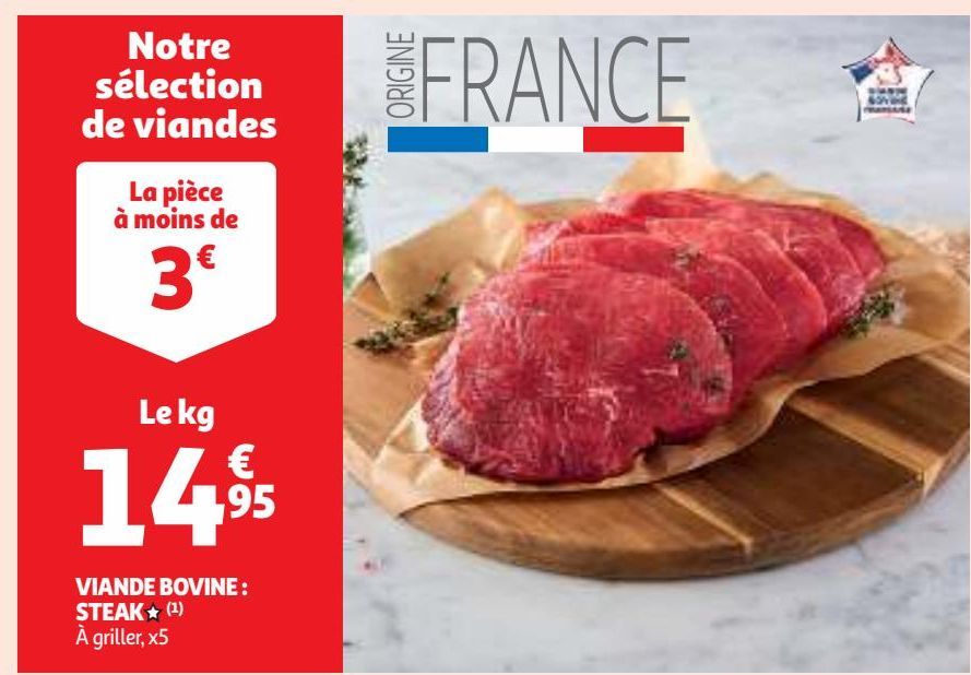 VIANDE BOVINE : STEAK