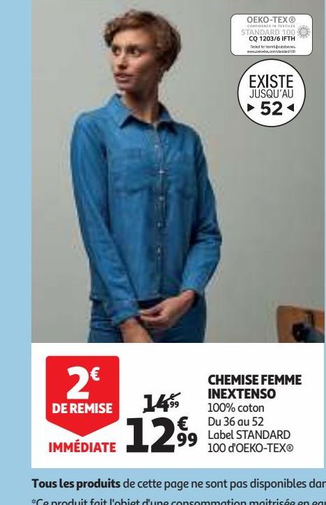 CHEMISE FEMME INEXTENSO