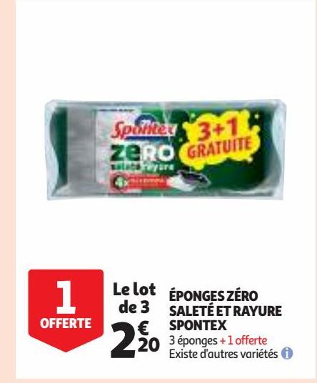 ÉPONGES ZÉRO SALETÉ ET RAYURE SPONTEX