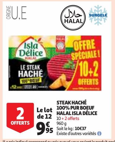 STEAK HACHÉ 100% PUR BOEUF HALAL ISLA DÉLICE