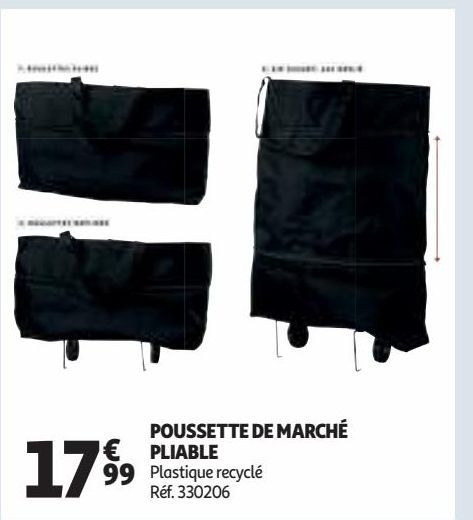 POUSSETTE DE MARCHÉ PLIABLE