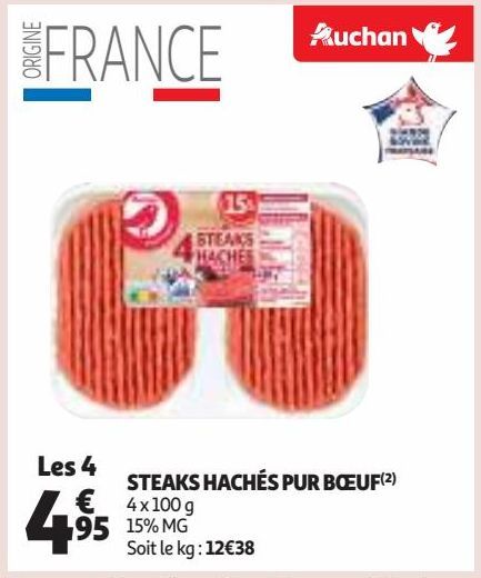 STEAKS HACHÉS PUR BŒUF