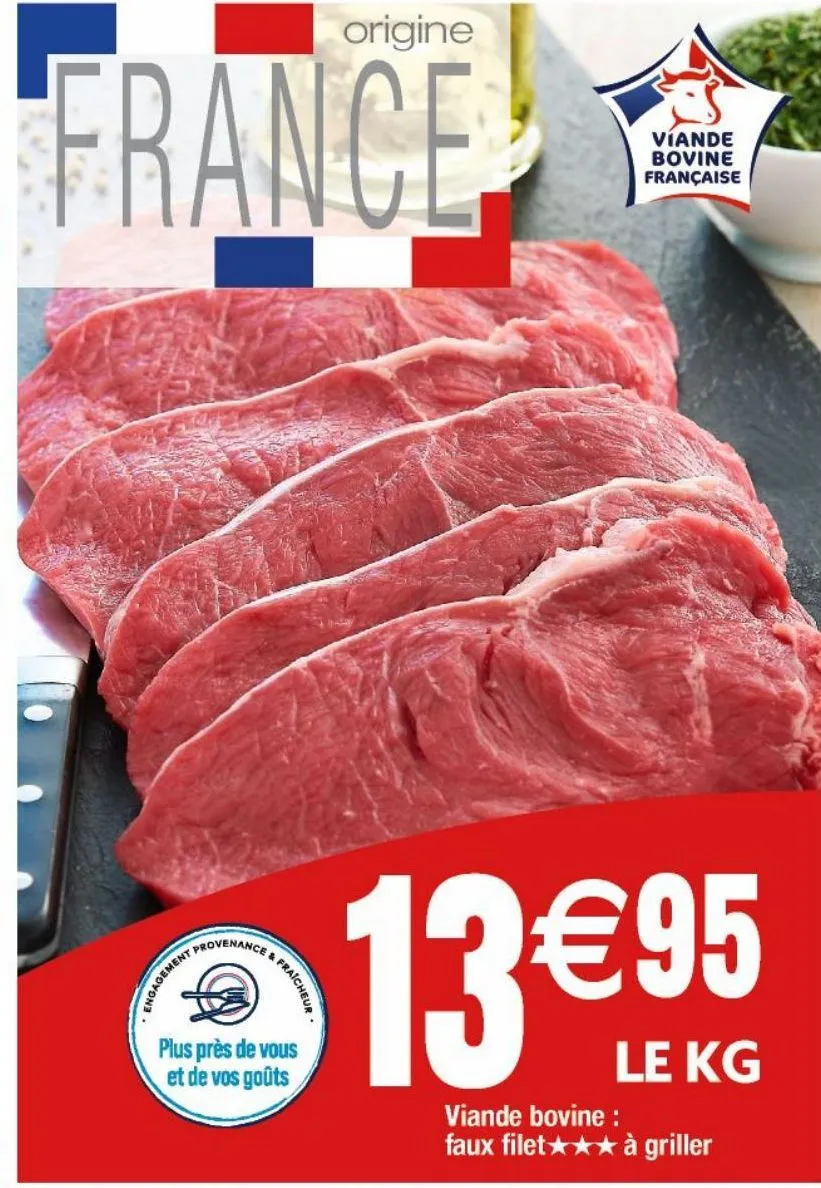 viande bovine: faux filet *** a griller