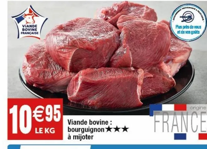 viande bovine: bourguignon *** a mijoter