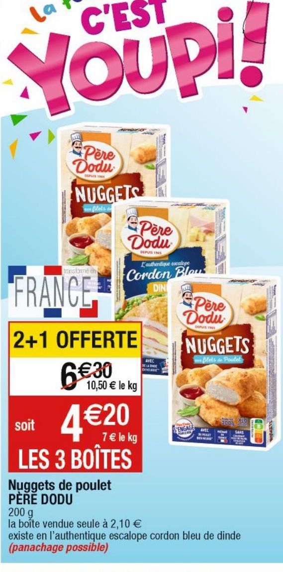 nuggets de poulet Père Dodu