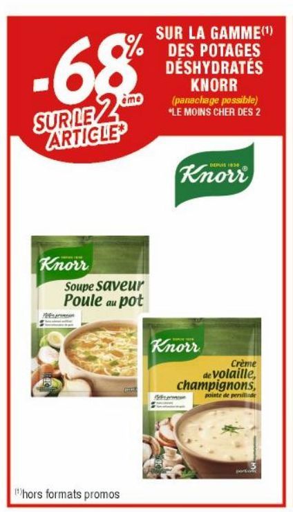 La gamme des potages deshydrates Knorr
