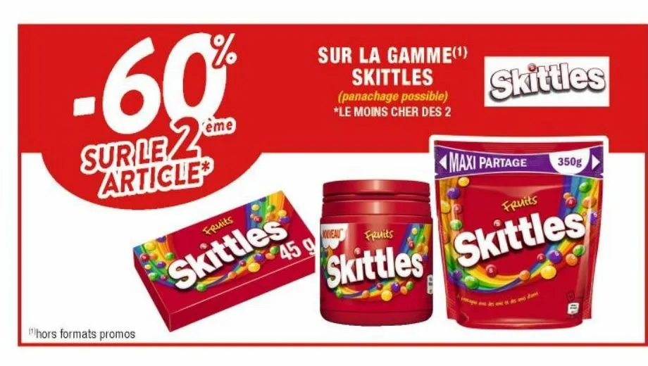 sur la gamme skitles