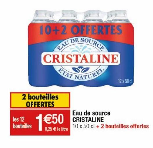 eau de source CRISTALINE