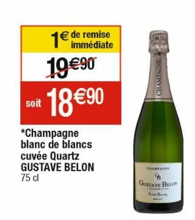 champagne blanc de blancs cuvee Quartz GUSTAVE BELON