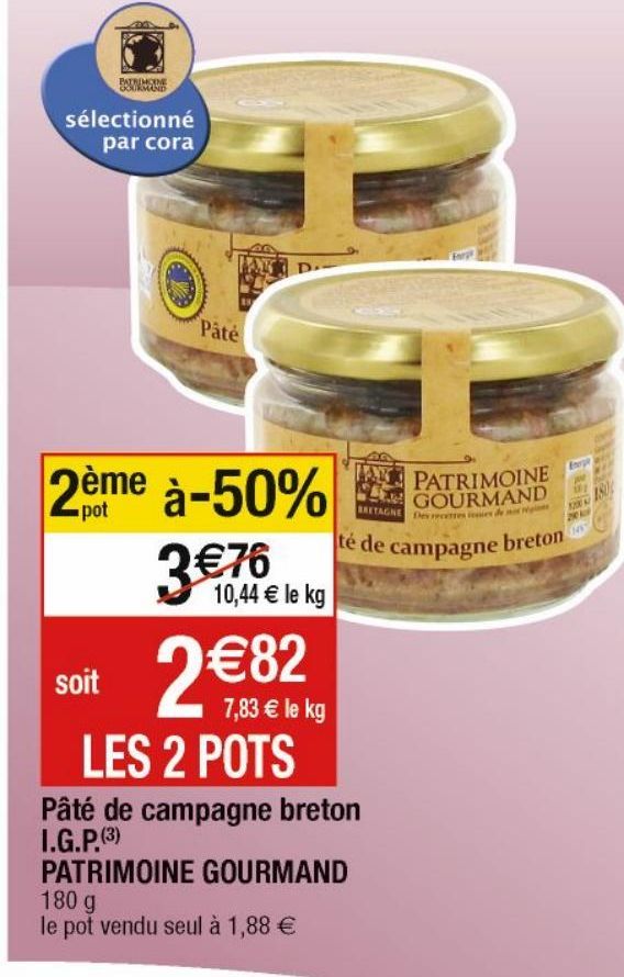 pâté de campagne breton I.G.P PATRIMOINE GOURMAND