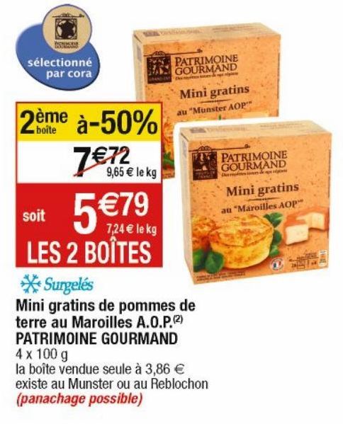 Mini gratins de pommes de terre au Maroilles A.O.P. PATRIMOINE GOURMAND