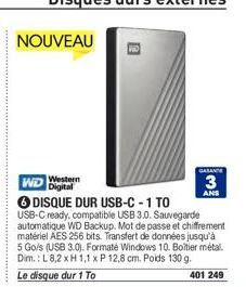 NOUVEAU  Western Digital  GALANTE  3  ANS 