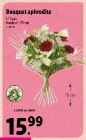 bouquet aphrodite  17 siges hauteur: 70 cm  201  l'unité chels  15.9⁹⁹  99  70 cm 