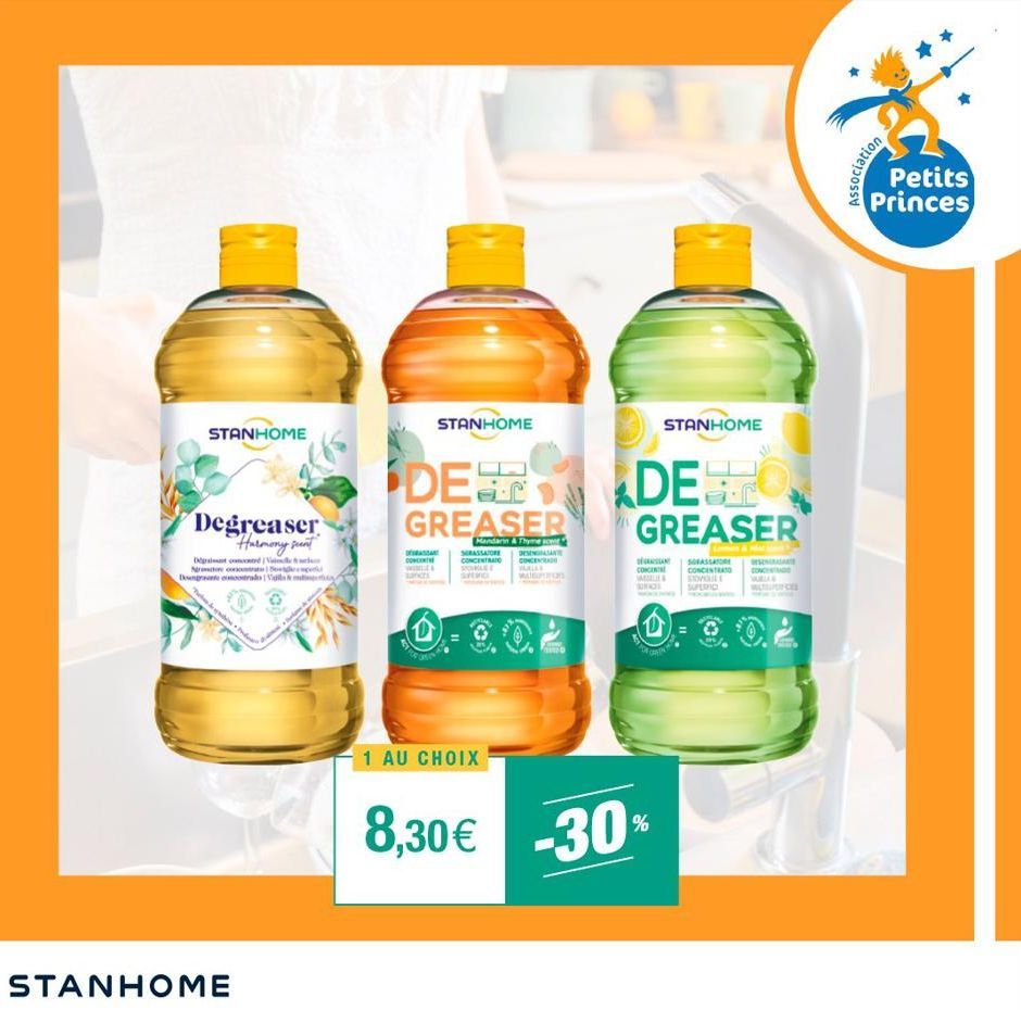 STANHOME  Degreaser "Harmony seent  Digicod  Nor  Desengrante contrado | Vigil  STANHOME  STANHOME  DE GREASER  Mandarin & Thyme sce SORASSATORE DESENGRASANTE CONCENTRATO  0.602  ASSA  S  1 AU CHOIX  