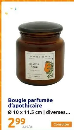 bougie parfumée orange