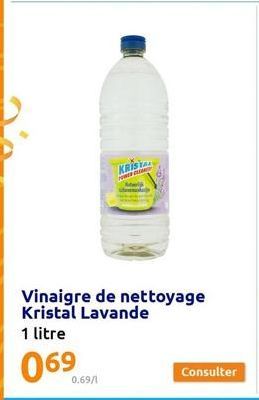 Vinaigre de nettoyage Kristal Lavande 1 litre  069  0.69/1  KRISTA  w 