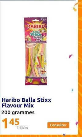 HARIBO BotFIZZ Sikke  Haribo Balla Stixx Flavour Mix 200 grammes  145  7.25/kg  Consulter 