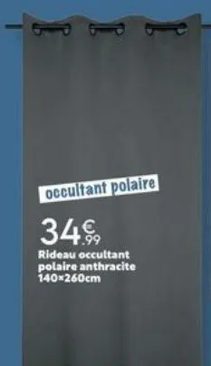 occultant polaire  349,9  rideau occultant polaire anthracite 140x260cm 