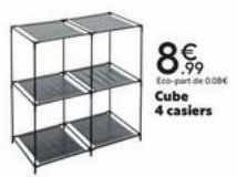 8.99 tee-cart con to th  Cube 4 casiers 