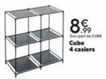 8.99 tee-cart con to th  cube 4 casiers 