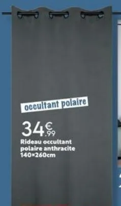 occultant polaire  349,9  rideau occultant polaire anthracite 140x260cm 